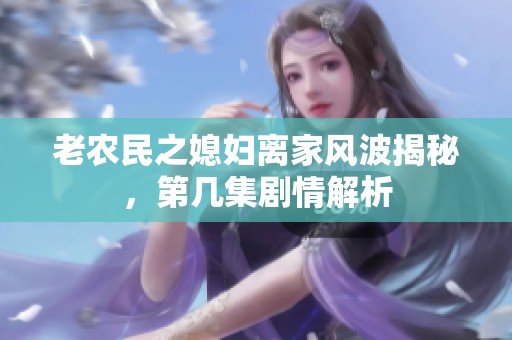 老农民之媳妇离家风波揭秘，第几集剧情解析