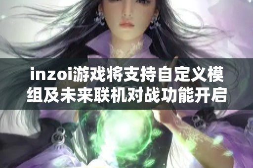 inzoi游戏将支持自定义模组及未来联机对战功能开启