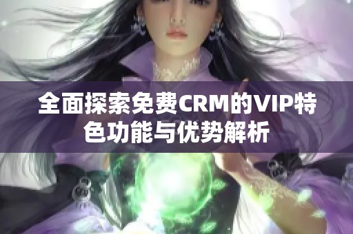 全面探索免费CRM的VIP特色功能与优势解析
