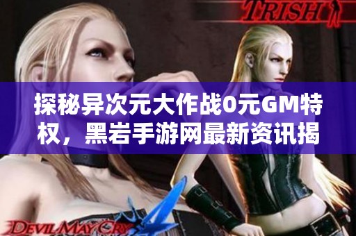 探秘异次元大作战0元GM特权，黑岩手游网最新资讯揭晓