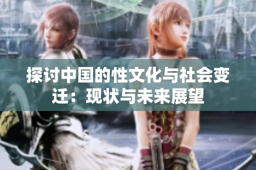 探讨中国的性文化与社会变迁：现状与未来展望