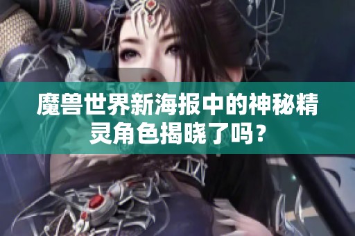 魔兽世界新海报中的神秘精灵角色揭晓了吗？