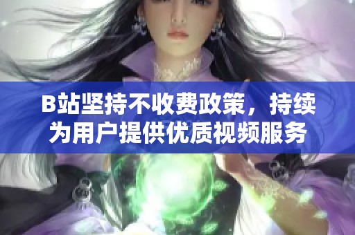 B站坚持不收费政策，持续为用户提供优质视频服务
