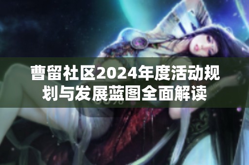 曹留社区2024年度活动规划与发展蓝图全面解读
