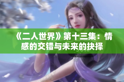 《二人世界》第十三集：情感的交错与未来的抉择