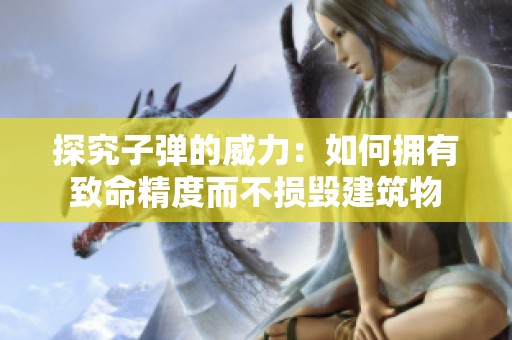 探究子弹的威力：如何拥有致命精度而不损毁建筑物