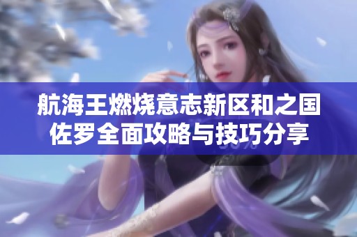 航海王燃烧意志新区和之国佐罗全面攻略与技巧分享