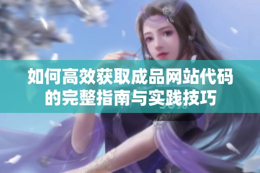 如何高效获取成品网站代码的完整指南与实践技巧