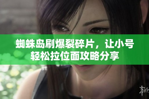 蜘蛛岛刷爆裂碎片，让小号轻松拉位面攻略分享