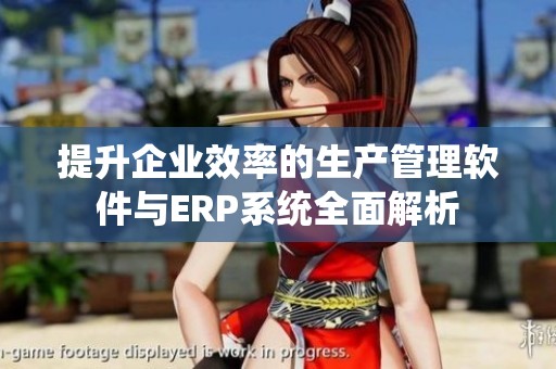 提升企业效率的生产管理软件与ERP系统全面解析