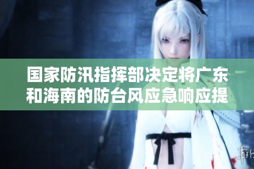 国家防汛指挥部决定将广东和海南的防台风应急响应提升至二级