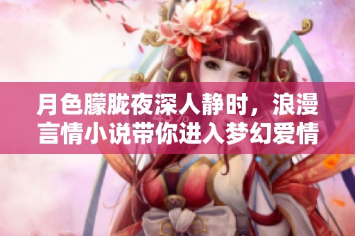 月色朦胧夜深人静时，浪漫言情小说带你进入梦幻爱情世界