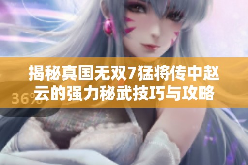 揭秘真国无双7猛将传中赵云的强力秘武技巧与攻略