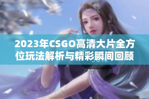 2023年CSGO高清大片全方位玩法解析与精彩瞬间回顾