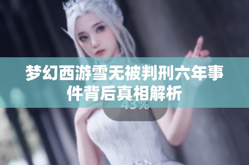 梦幻西游雪无被判刑六年事件背后真相解析
