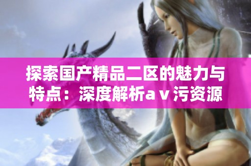 探索国产精品二区的魅力与特点：深度解析aⅴ污资源
