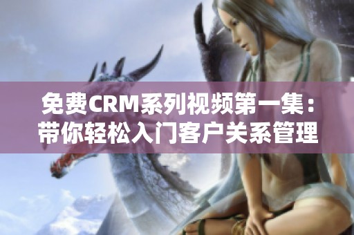 免费CRM系列视频第一集：带你轻松入门客户关系管理
