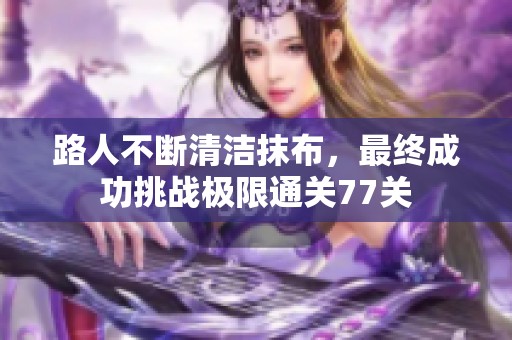 路人不断清洁抹布，最终成功挑战极限通关77关