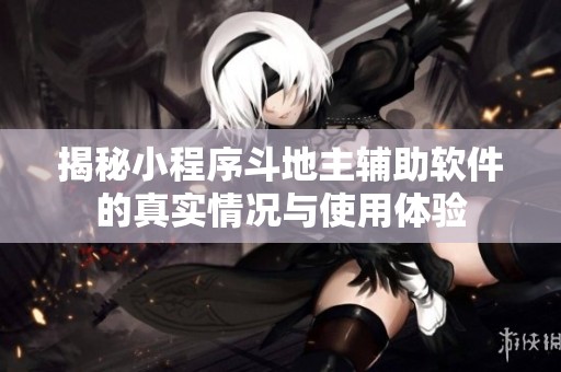 揭秘小程序斗地主辅助软件的真实情况与使用体验