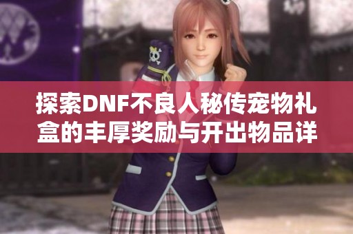 探索DNF不良人秘传宠物礼盒的丰厚奖励与开出物品详解