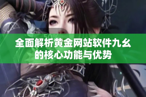 全面解析黄金网站软件九幺的核心功能与优势