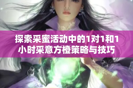 探索采蜜活动中的1对1和1小时采意方橙策略与技巧