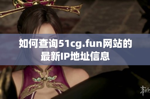 如何查询51cg.fun网站的最新IP地址信息