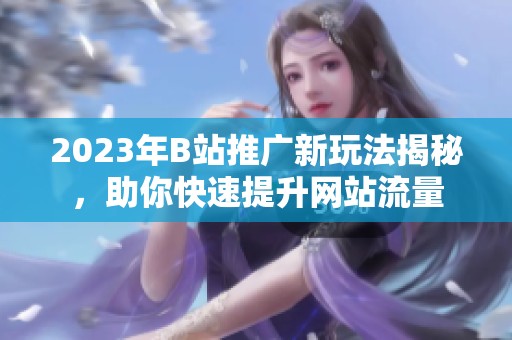 2023年B站推广新玩法揭秘，助你快速提升网站流量