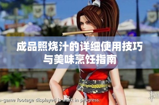 成品照烧汁的详细使用技巧与美味烹饪指南