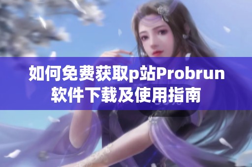 如何免费获取p站Probrun软件下载及使用指南
