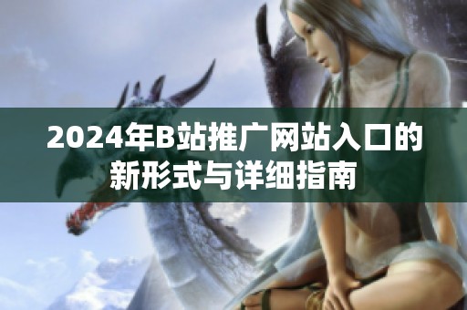 2024年B站推广网站入口的新形式与详细指南
