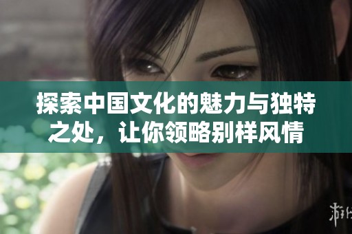 探索中国文化的魅力与独特之处，让你领略别样风情
