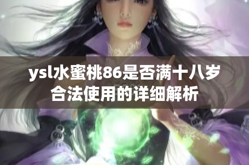 ysl水蜜桃86是否满十八岁合法使用的详细解析