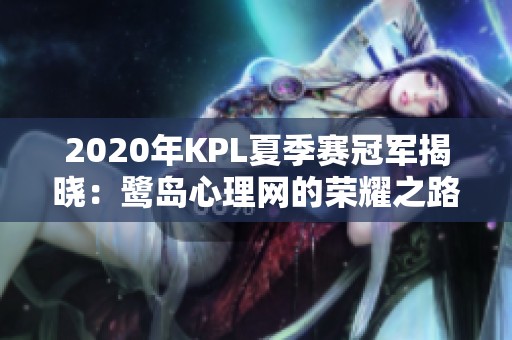 2020年KPL夏季赛冠军揭晓：鹭岛心理网的荣耀之路