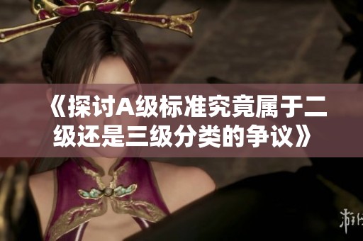 《探讨A级标准究竟属于二级还是三级分类的争议》