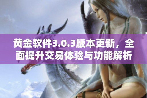 黄金软件3.0.3版本更新，全面提升交易体验与功能解析