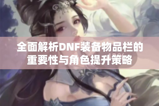 全面解析DNF装备物品栏的重要性与角色提升策略
