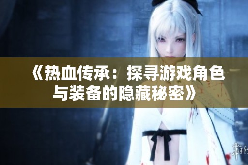 《热血传承：探寻游戏角色与装备的隐藏秘密》
