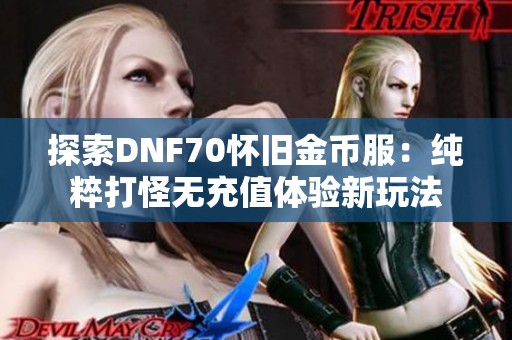 探索DNF70怀旧金币服：纯粹打怪无充值体验新玩法