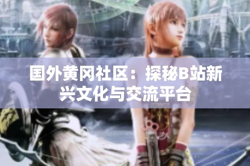 国外黄冈社区：探秘B站新兴文化与交流平台