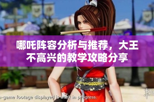 哪吒阵容分析与推荐，大王不高兴的教学攻略分享