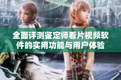 全面评测鉴定师看片视频软件的实用功能与用户体验