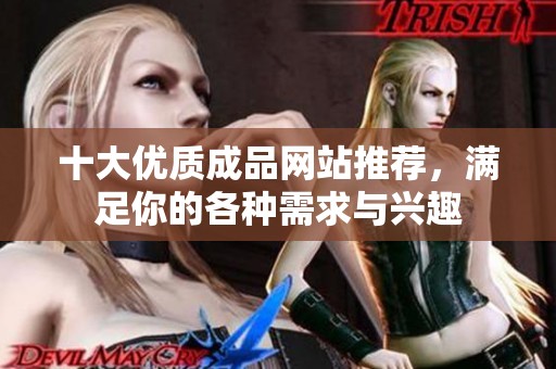 十大优质成品网站推荐，满足你的各种需求与兴趣