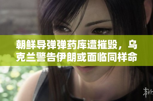 朝鲜导弹弹药库遭摧毁，乌克兰警告伊朗或面临同样命运