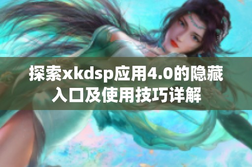探索xkdsp应用4.0的隐藏入口及使用技巧详解