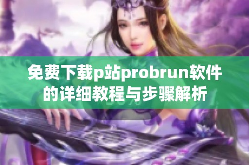 免费下载p站probrun软件的详细教程与步骤解析