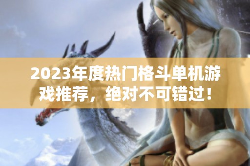 2023年度热门格斗单机游戏推荐，绝对不可错过！
